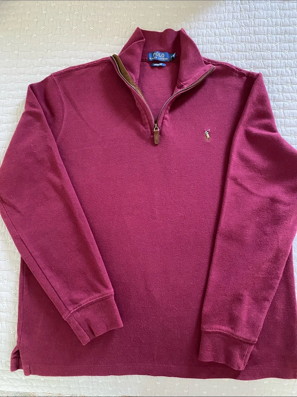 Polo Ralph Lauren Quarter-Zip Sweatshirt - Burgundy